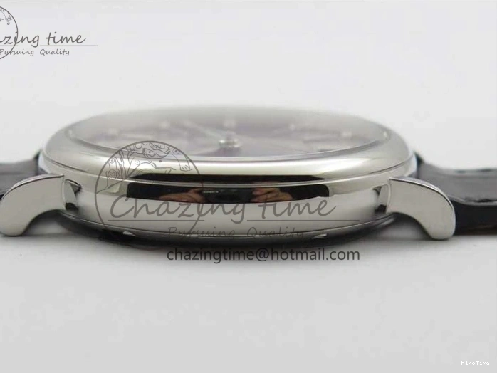 MIROTIME 0501 Portofino 37mm SS V7F 1:1 Best Edition Gray Dial on Black Leather Strap A Practical 7094